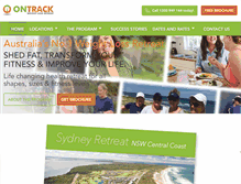 Tablet Screenshot of ontrackretreats.com.au